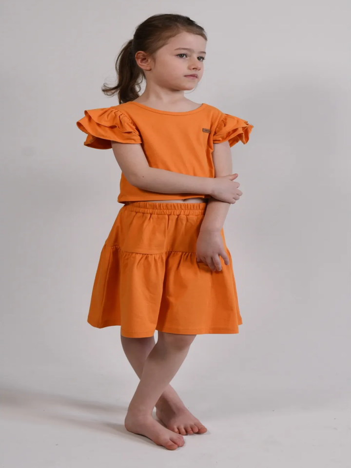 Kız çocuk Crop ve Etek Takım