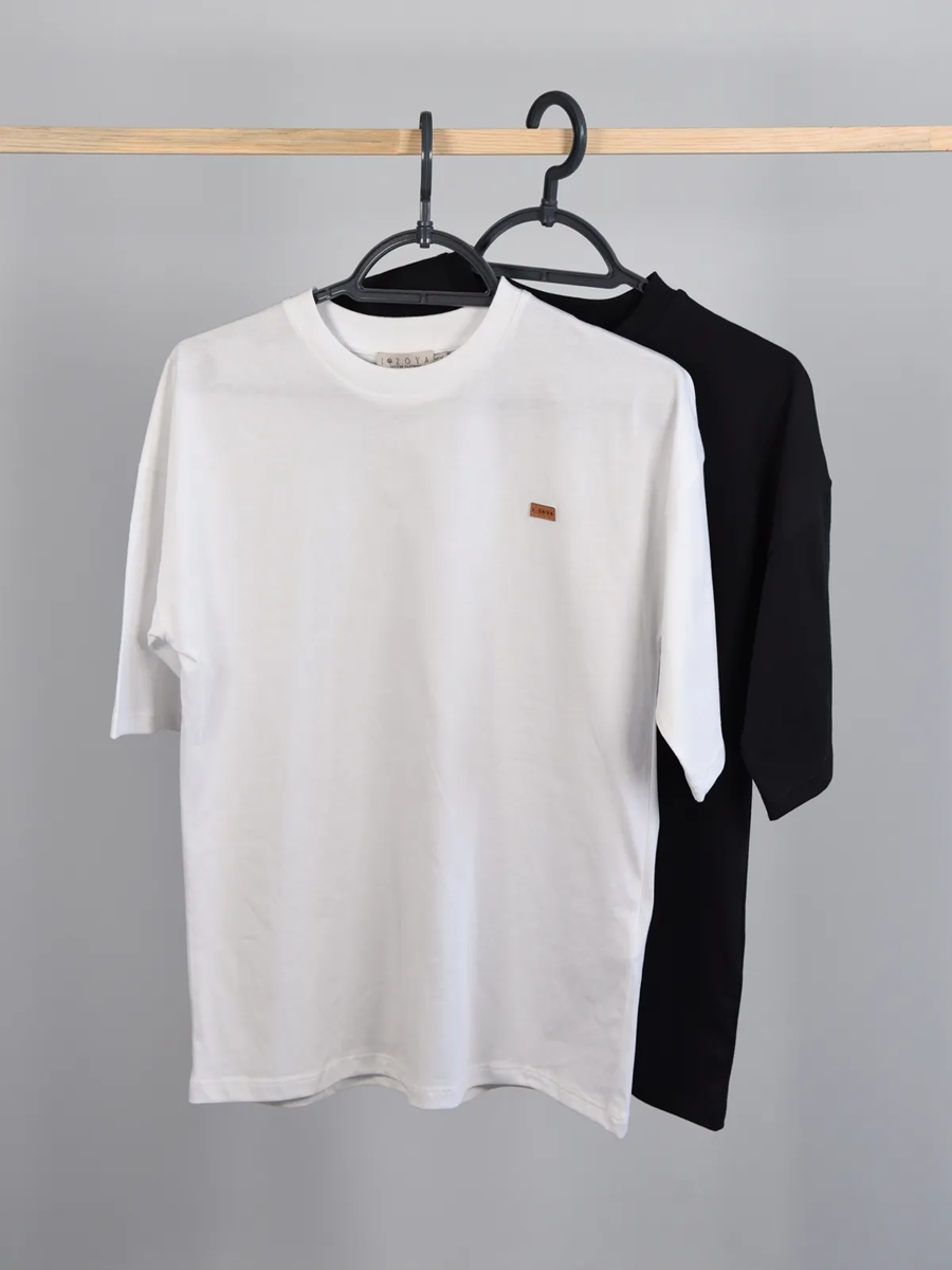 ORGANİK Tshirt Loose Fit / Bol Rahat Kesim 10-16 yaş Beyaz - 10 Yaş