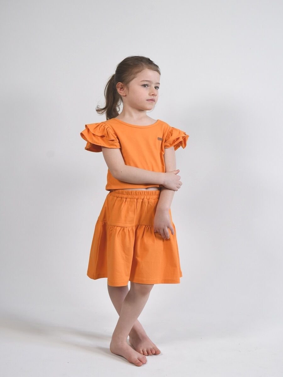 BASIC CROP ve ETEK Takım Çocuk 2-8 yaş Turuncu - 3 Yaş