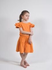 BASIC CROP ve ETEK Takım Çocuk 2-8 yaş Turuncu - 6 Yaş