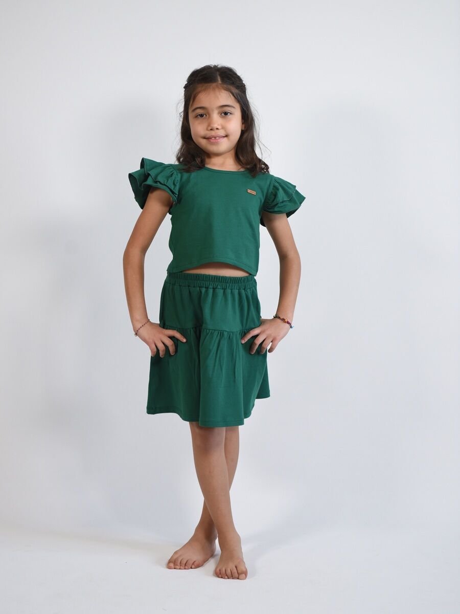 BASIC CROP ve ETEK Takım Çocuk 2-8 yaş Yeşil - 6 Yaş