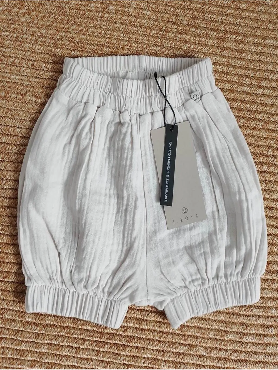 MÜSLİN Bebek-Çocuk Şort 9 ay-4 yaş Krem - 2-3 yaş