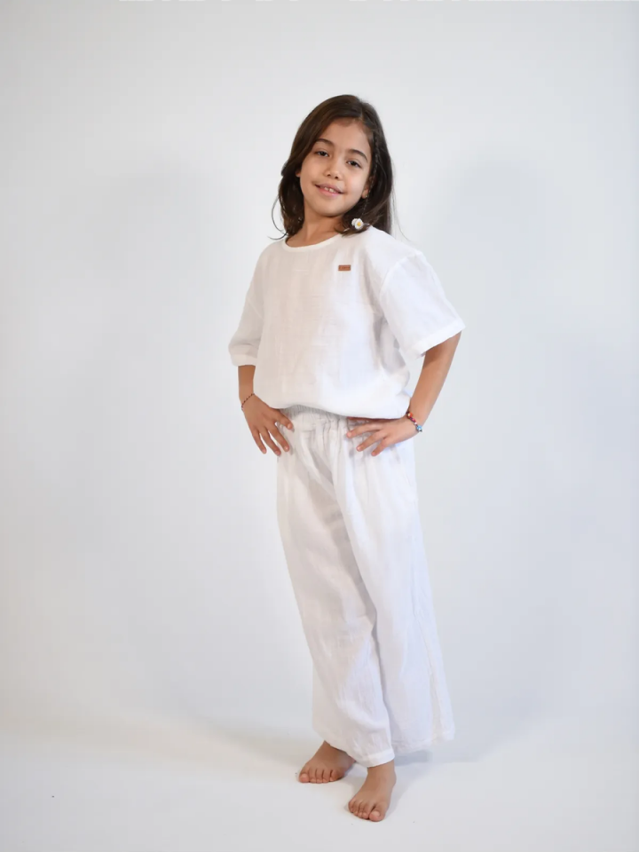 Müslin Oversize  Tshirt ve Pantolon Takım
