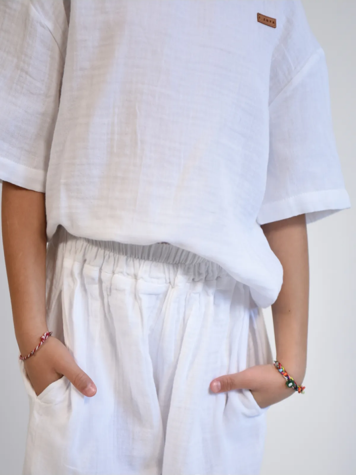 Müslin Oversize  Tshirt ve Pantolon Takım