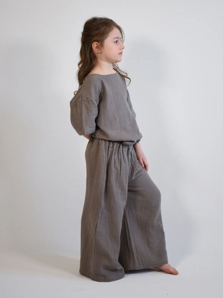 MÜSLİN Oversize  Tshirt ve Pantolon Takım 2-8 yaş