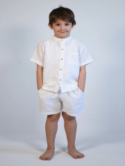 MÜSLİN Oversize  Tshirt ve Pantolon Takım 2-8 yaş Beyaz - 6 Yaş