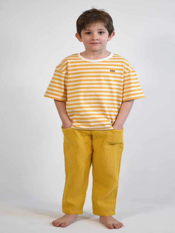 ORGANİK OVERSIZE Tshirt- Pantolon Müslin Takım 2-8 yaş