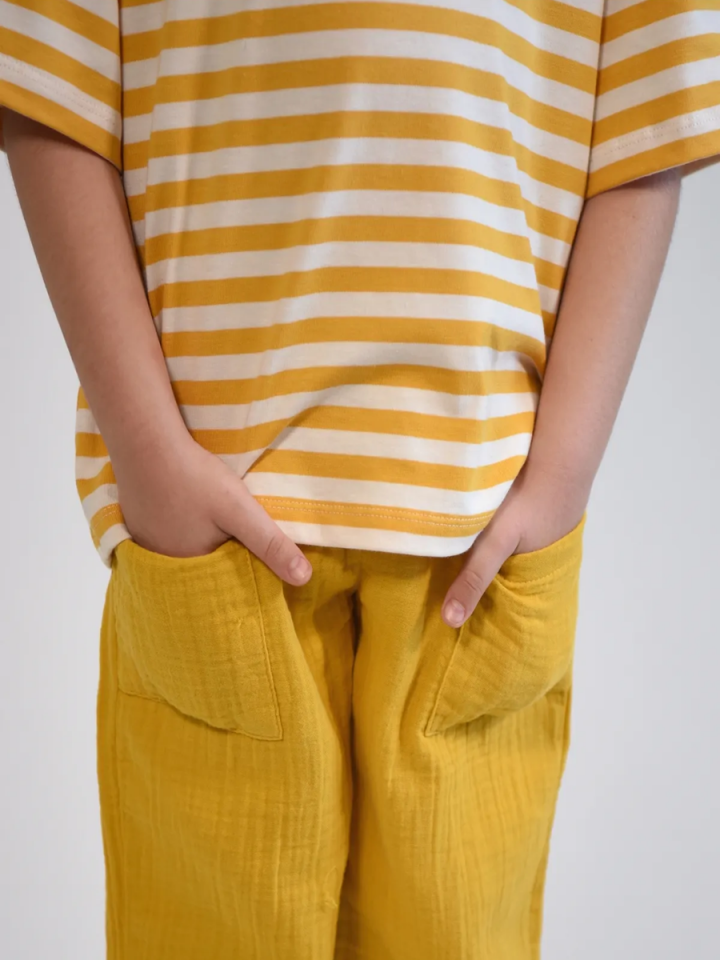 ORGANİK OVERSIZE Tshirt- Pantolon Müslin Takım 2-8 yaş