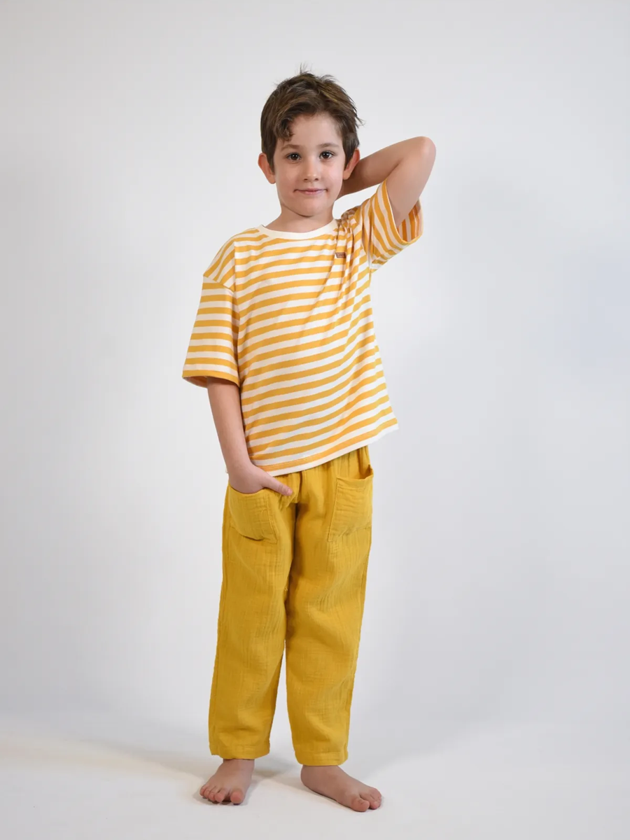 ORGANİK OVERSIZE Tshirt- Pantolon Müslin Takım 2-8 yaş