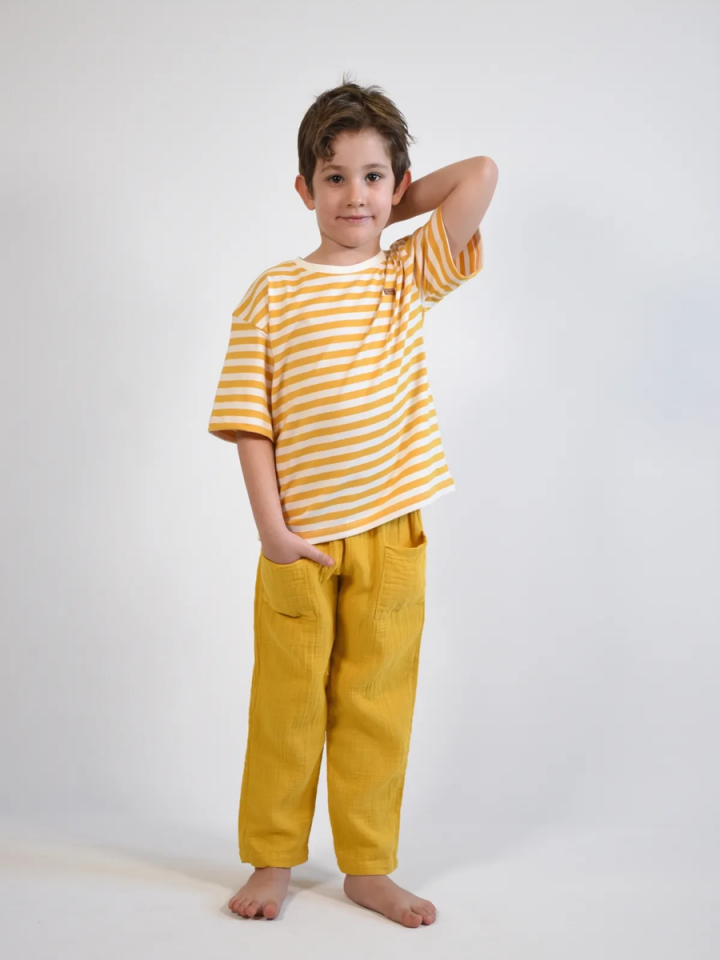 ORGANİK OVERSIZE Tshirt- Pantolon Müslin Takım 2-8 yaş