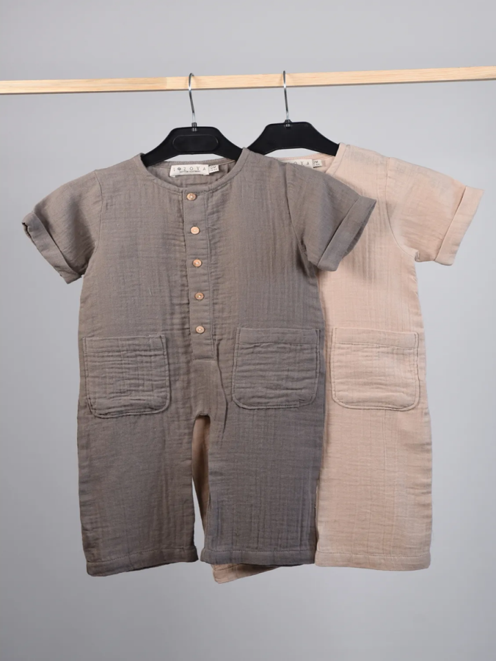 MÜSLİN Patlı Mevsimlik Tulum 9 ay-3 yaş