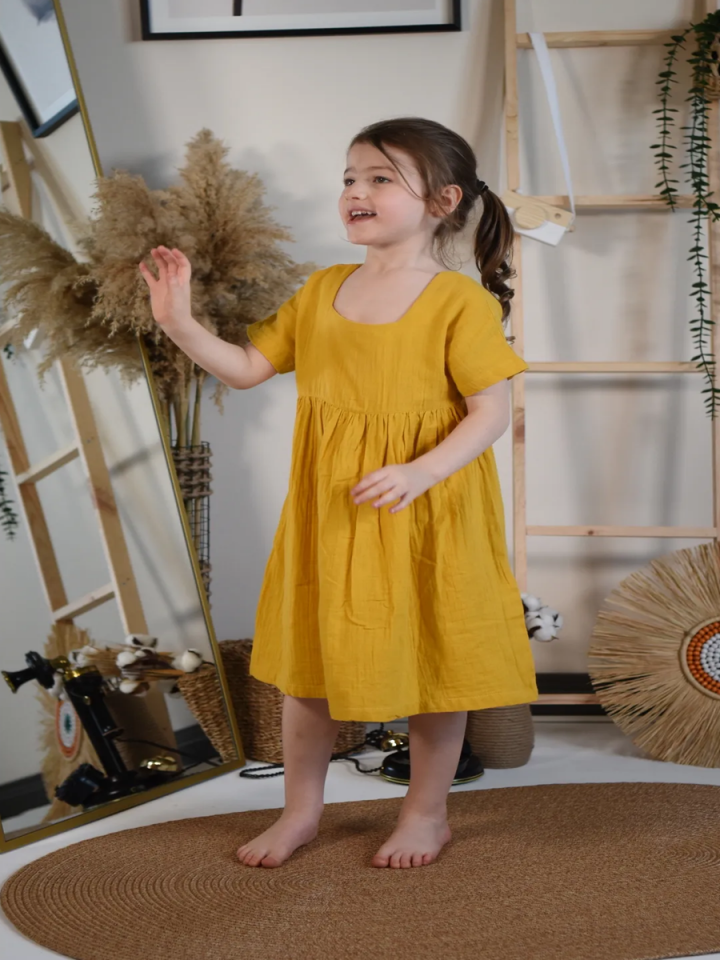 MÜSLİN Elbise Oversize 2-8 yaş