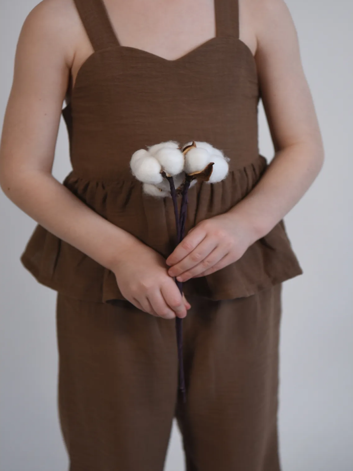 MODAL KETEN Oversize Bluz-Pantolon Takım 2-8 yaş