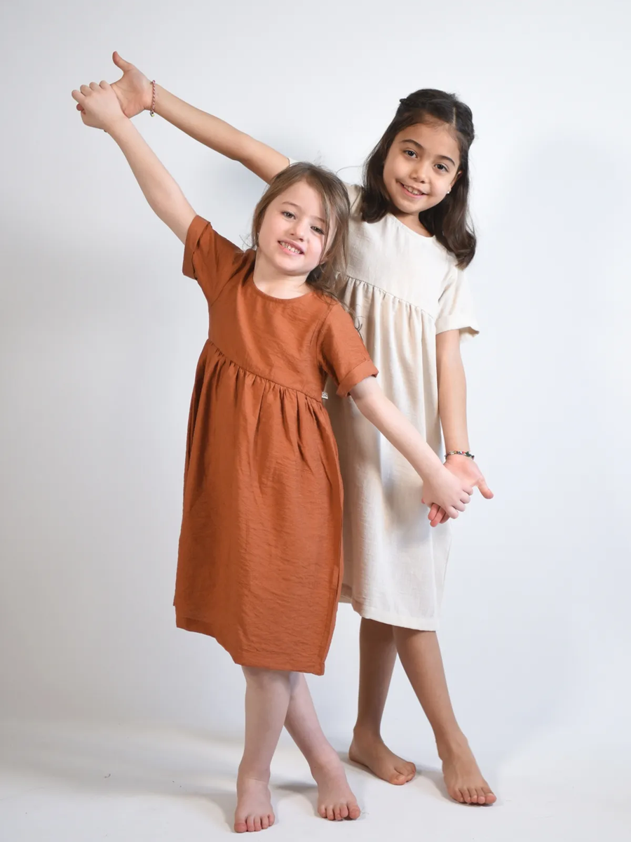 MODAL KETEN OVERSIZE Elbise 2-8 yaş
