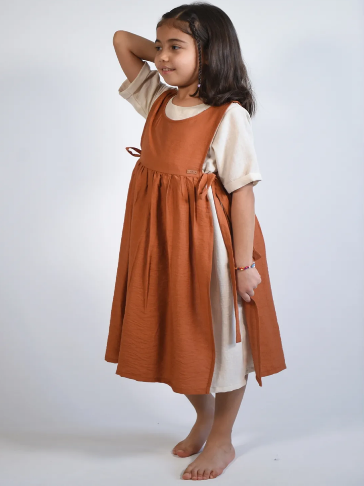 MODAL KETEN OVERSIZE Elbise İç-Dış Takım 2-8 yaş