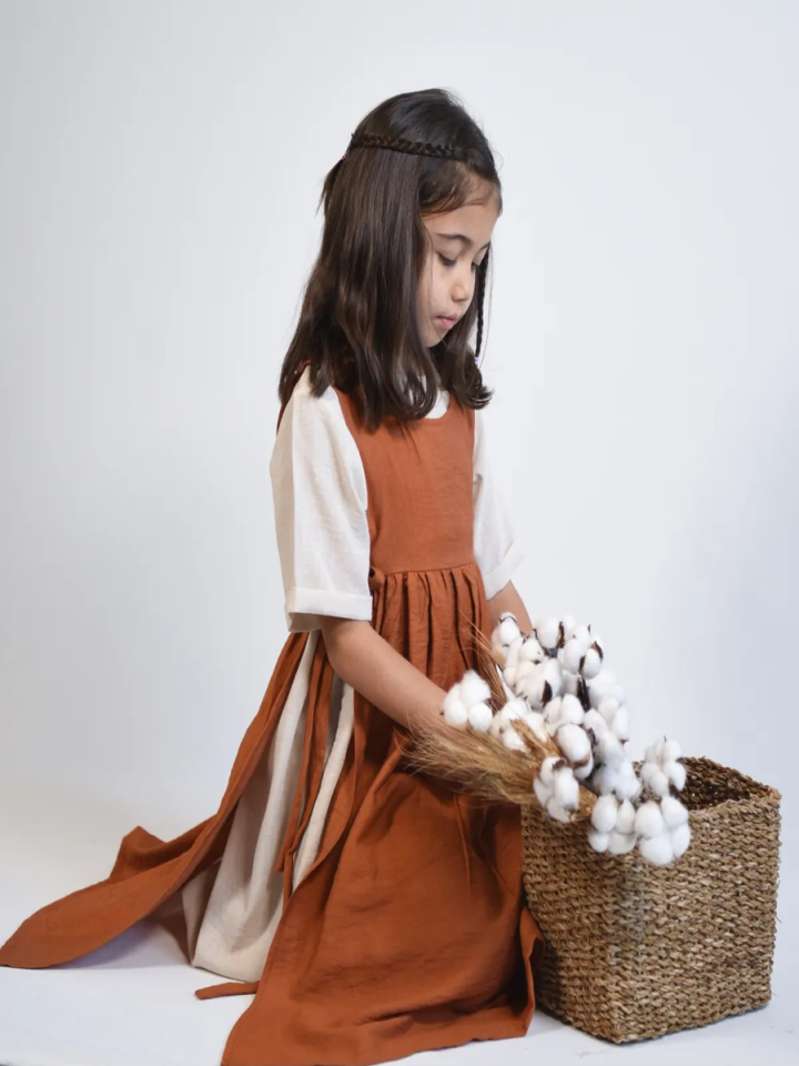MODAL KETEN OVERSIZE Elbise İç-Dış Takım 2-8 yaş