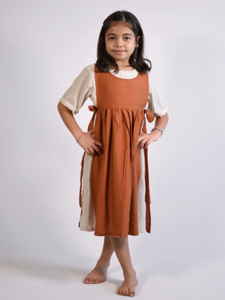 MODAL KETEN OVERSIZE Elbise İç-Dış Takım 2-8 yaş