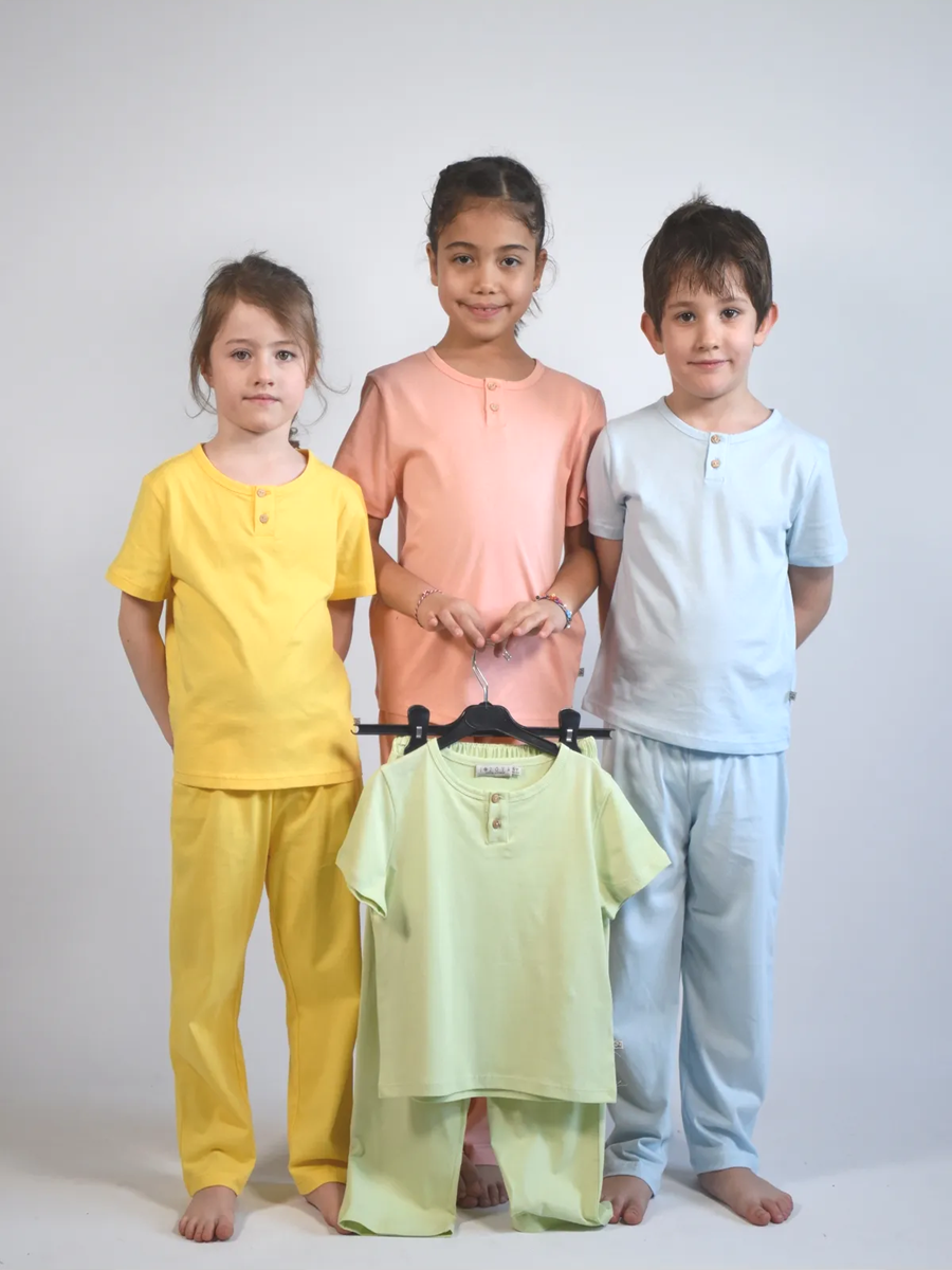 BASIC GROUP ORGANİK %100 Pamuklu Unisex Pijama Takımı 2-8 yaş