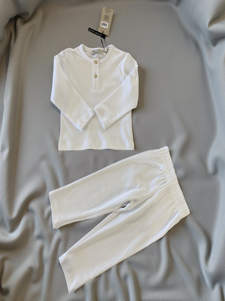 BASIC GROUP ORGANİK %100 Pamuklu Unisex UZUN KOLLU Pijama Takımı 2-10 yaş