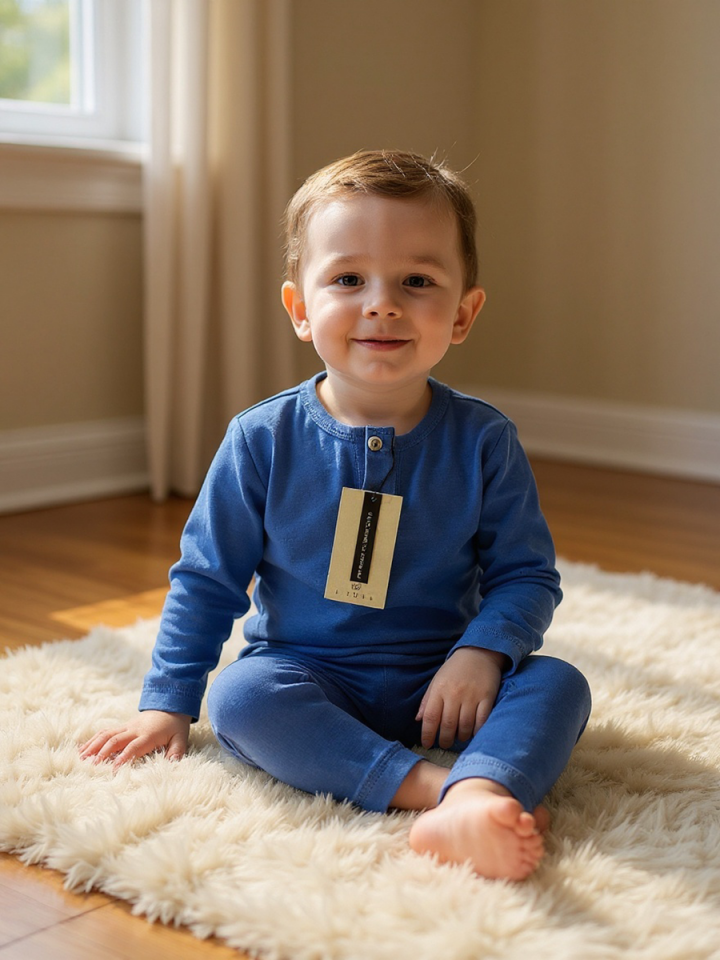 BASIC GROUP ORGANİK %100 Pamuklu Unisex UZUN KOLLU Pijama Takımı 2-10 yaş Mavi - 10 Yaş