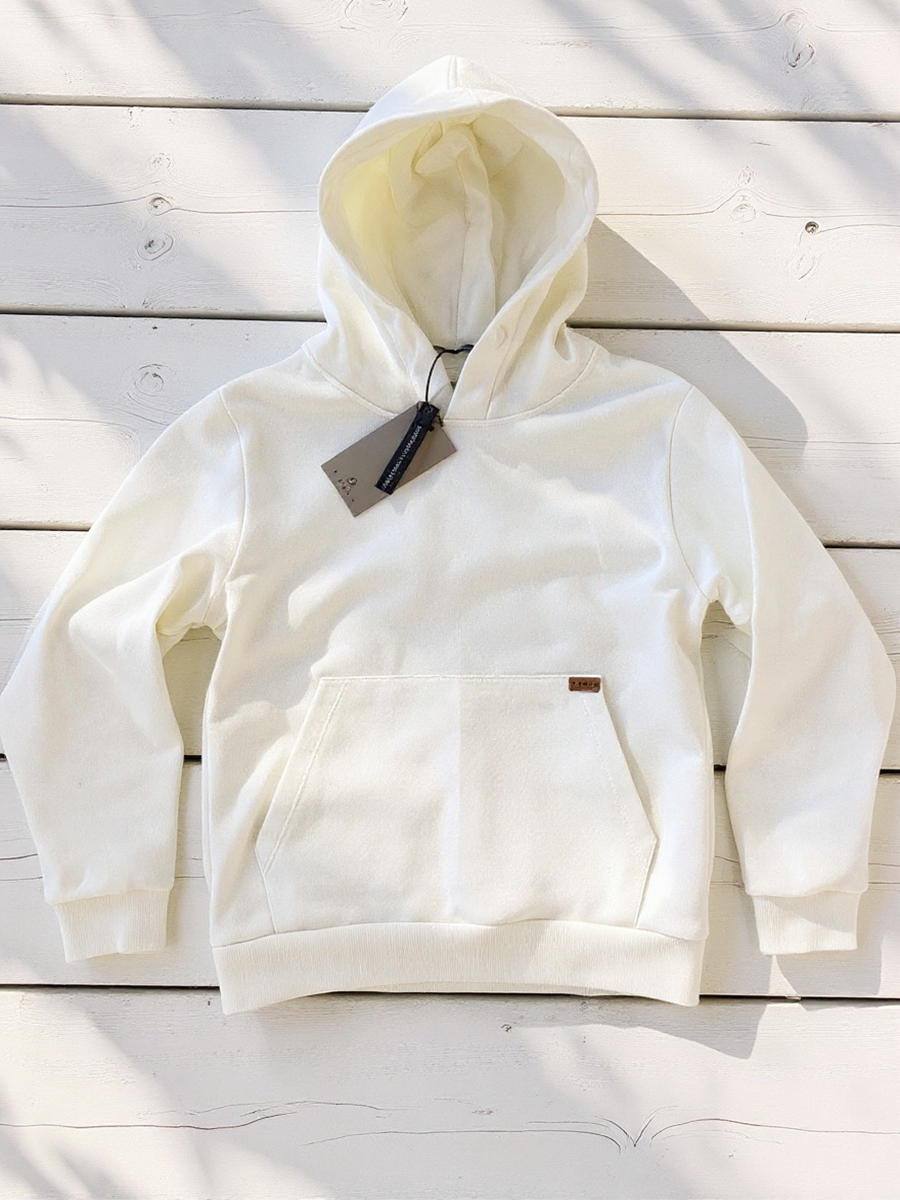 BASIC GROUP Kapşonlu Sweatshirt (100%pamuk) 4-12 yaş Ekru